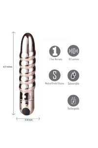 Thumbnail for Maia Toys - Lola Rechargeable Ribbed Vibrator - Rose Gold - Stag Shop
