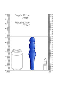 Thumbnail for Shots Toys - Chrystalino - Lollypop Glass Wand - Blue - Stag Shop