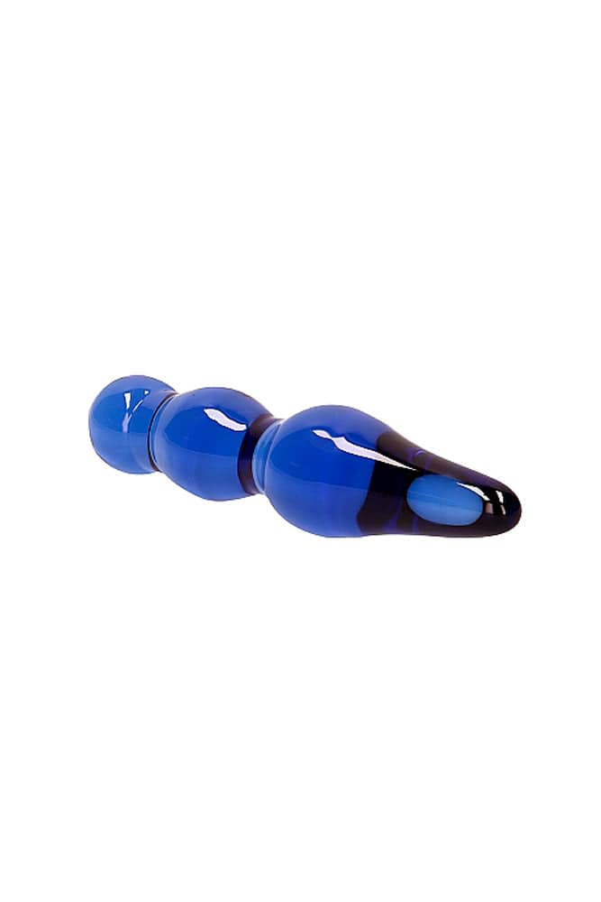 Shots Toys - Chrystalino - Lollypop Glass Wand - Blue - Stag Shop