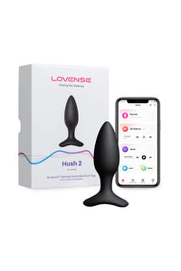 Thumbnail for Lovense - Hush 2 Bluetooth Vibrating Butt Plug - Black - Various Sizes - Stag Shop