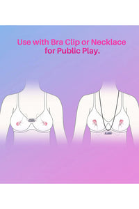 Thumbnail for Lovense - Gemini Bluetooth Adjustable Vibrating Nipple Clamps - Pink - Stag Shop