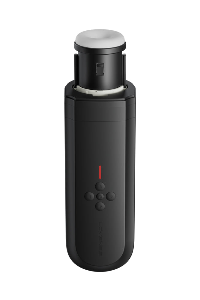 Lovense - Solace App-controlled Automatic Thrusting Masturbator - Black - Stag Shop