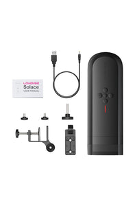 Thumbnail for Lovense - Solace App-controlled Automatic Thrusting Masturbator - Black - Stag Shop