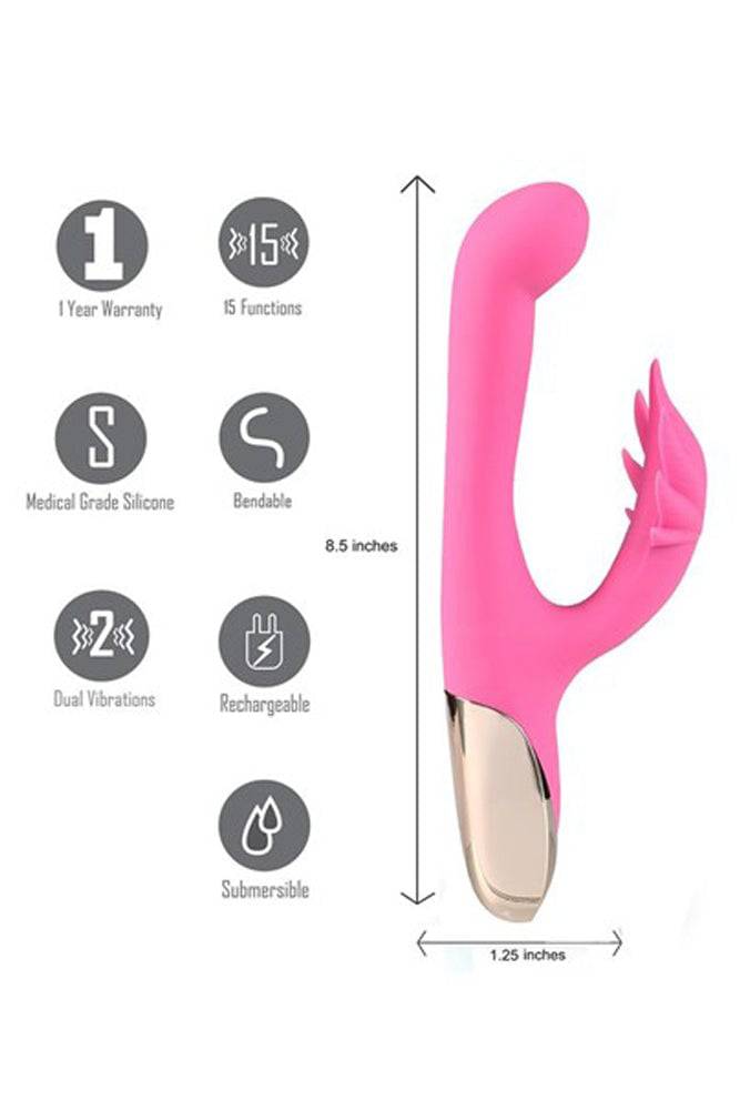 Maia Toys - Maui Bendable Dual Vibrator - Pink - Stag Shop