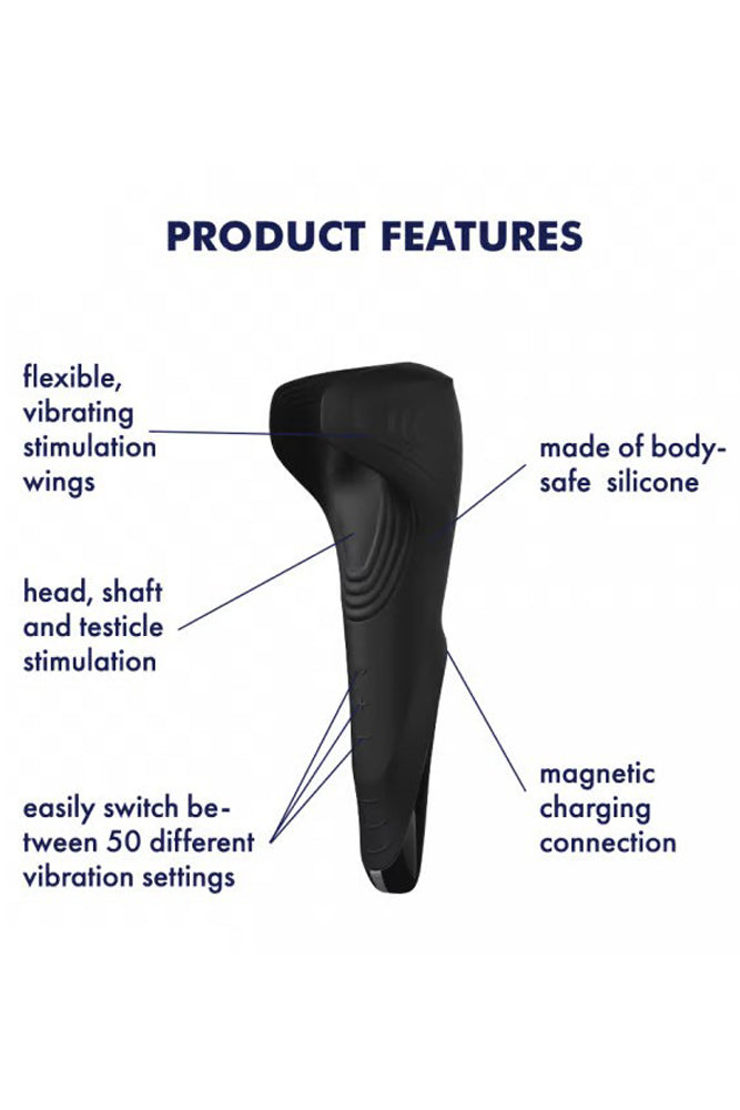 Satisfyer - Men's Wand Vibrator - Black - Stag Shop