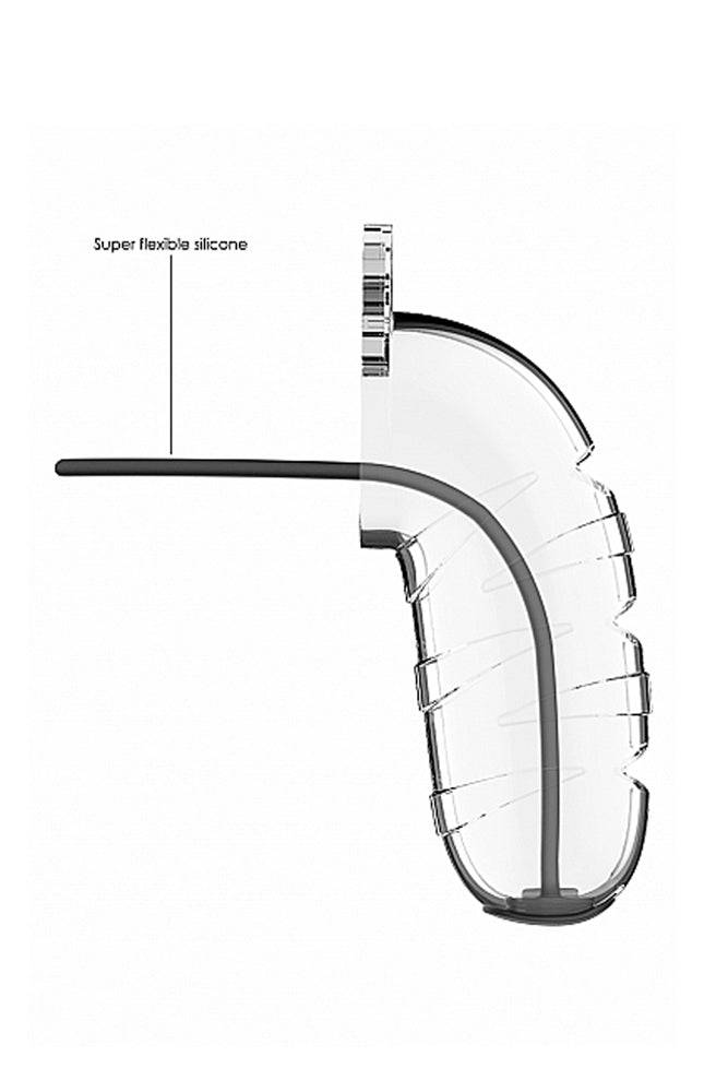 ManCage by Shots Toys - Model 17 Cock Cage & Plug - 5.5 Inch - Clear - Stag Shop