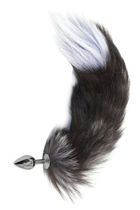 Thumbnail for Nobu - Fetish Steel Anal Tail Plug - Medium - Black/White - Stag Shop