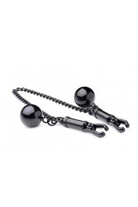 Thumbnail for XR Brands - Mistress by Isabella Sinclaire - Nipple Clamps w/ Ball Weights & Chain - Stag Shop