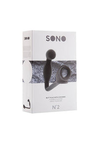 Thumbnail for Shots Toys - Sono - No. 2 Butt Plug With Cockring - Black - Stag Shop