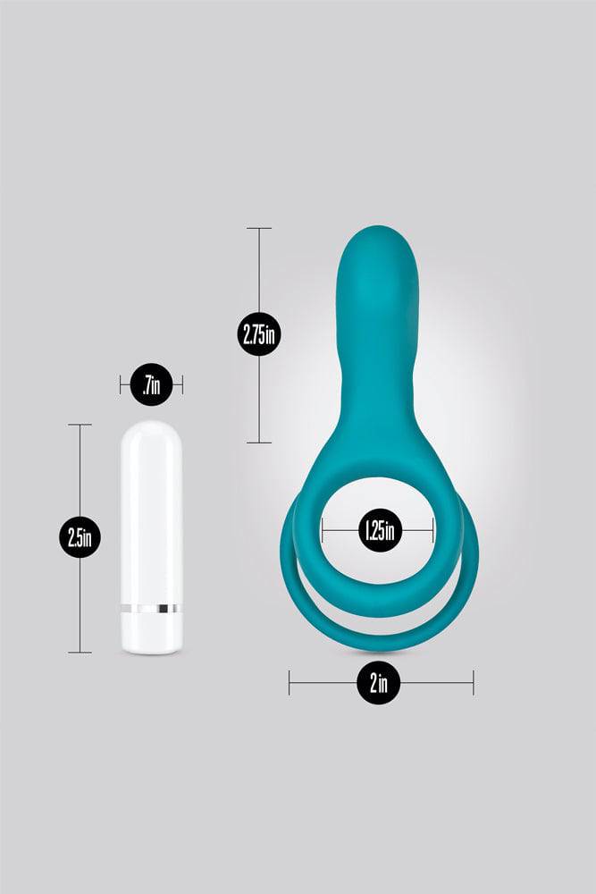 Blush Novelties - Noje - C2 Juniper Vibrating Cock Ring - Teal - Stag Shop
