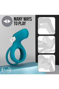 Thumbnail for Blush Novelties - Noje - C2 Juniper Vibrating Cock Ring - Teal - Stag Shop