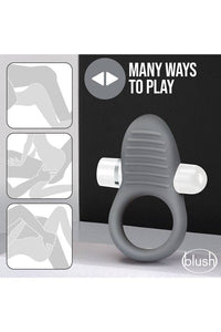 Thumbnail for Blush Novelties - Noje - C1 Vibrating Cock Ring - Grey - Stag Shop