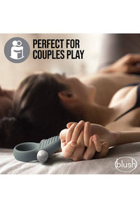 Thumbnail for Blush Novelties - Noje - C1 Vibrating Cock Ring - Grey - Stag Shop