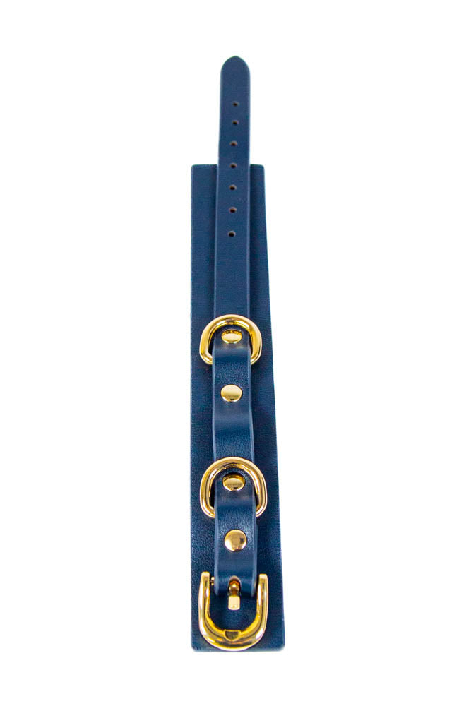 NS Novelties - Bondage Couture - Wrist Cuffs - Blue - Stag Shop