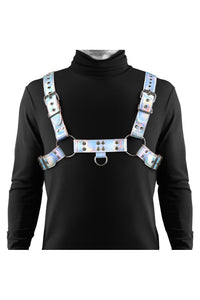 Thumbnail for NS Novelties - Cosmo Bondage - Dare Chest Harness - Silver