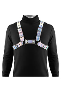 Thumbnail for NS Novelties - Cosmo Bondage - Rogue Chest Harness - Silver