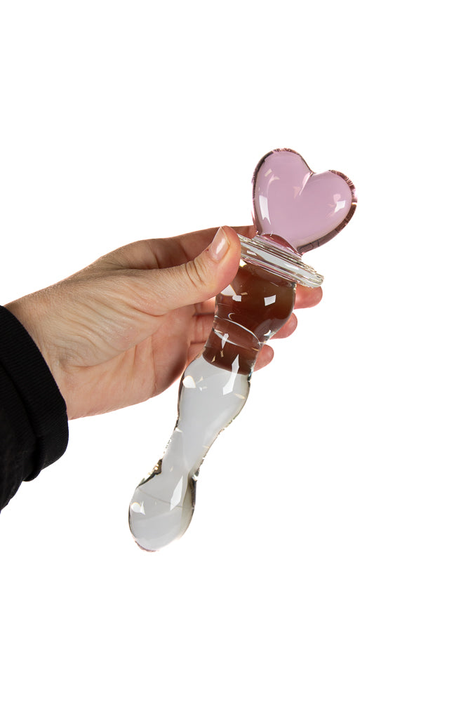 NS Novelties - Crystal - Heart of Glass Dildo - Clear/Pink - Stag Shop