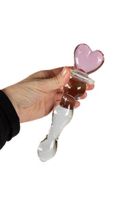 Thumbnail for NS Novelties - Crystal - Heart of Glass Dildo - Clear/Pink - Stag Shop