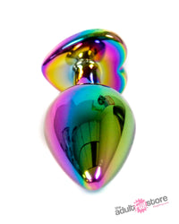 Thumbnail for NS Novelties - Rear Assets - Aluminum Heart Butt Plug - Multicolour/Clear - 3.25 Inch - Stag Shop