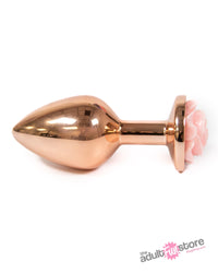 Thumbnail for NS Novelties - Rear Assets - Aluminum Rose Butt Plug - Rose Gold/Pink - Medium - 3.5 Inch - Stag Shop