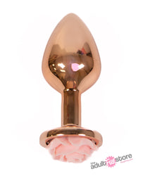 Thumbnail for NS Novelties - Rear Assets - Aluminum Rose Butt Plug - Rose Gold/Pink - Medium - 3.5 Inch - Stag Shop