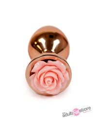 Thumbnail for NS Novelties - Rear Assets - Aluminum Rose Butt Plug - Rose Gold/Pink - Medium - 3.5 Inch - Stag Shop
