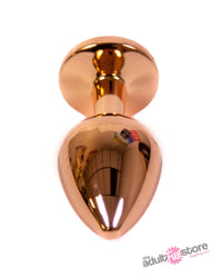 Thumbnail for NS Novelties - Rear Assets - Aluminum Rose Butt Plug - Gold/White - Medium - 3.5 Inch - Stag Shop