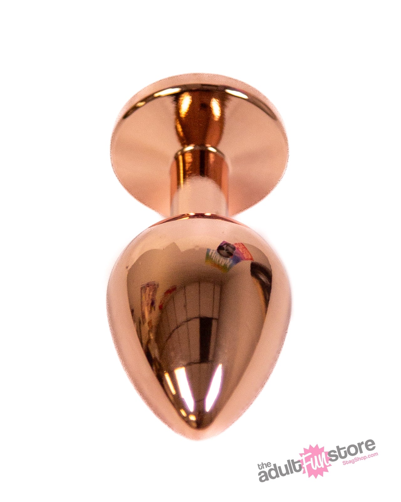 NS Novelties - Rear Assets - Aluminum Butt Plug - Rose Gold/Rainbow - 3.15 Inch - Stag Shop