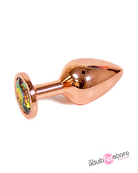 Thumbnail for NS Novelties - Rear Assets - Aluminum Butt Plug - Rose Gold/Rainbow - 3.15 Inch - Stag Shop