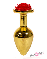 Thumbnail for NS Novelties - Rear Assets - Aluminum Butt Plug - Gold/Red - 3.5 Inch - Stag Shop