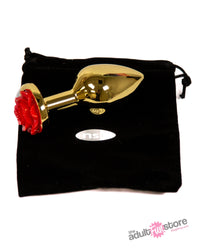 Thumbnail for NS Novelties - Rear Assets - Aluminum Butt Plug - Gold/Red - 3.5 Inch - Stag Shop