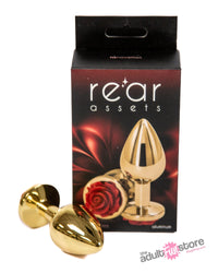 Thumbnail for NS Novelties - Rear Assets - Aluminum Butt Plug - Gold/Red - 3.5 Inch - Stag Shop
