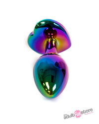 Thumbnail for NS Novelties - Rear Assets - Aluminum Heart Butt Plug - Multicolour/Rainbow - 2.75 Inch - Stag Shop