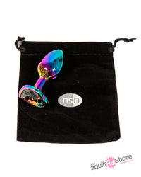 Thumbnail for NS Novelties - Rear Assets - Aluminum Heart Butt Plug - Multicolour/Rainbow - 2.75 Inch - Stag Shop