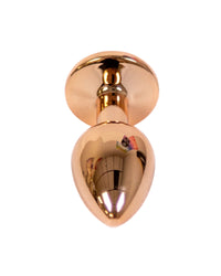 Thumbnail for NS Novelties - Rear Assets - Aluminum Rose Butt Plug - Gold/Pink - Small - 3 Inch - Stag Shop