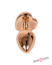 Thumbnail for NS Novelties - Rear Assets - Aluminum Heart Butt Plug - Rose Gold/Rainbow -  2.75 Inch - Stag Shop