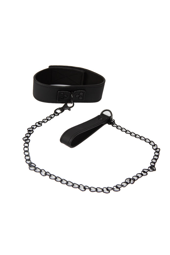 NS Novelties - Renegade Bondage - Collar & Leash Set - Black - Stag Shop