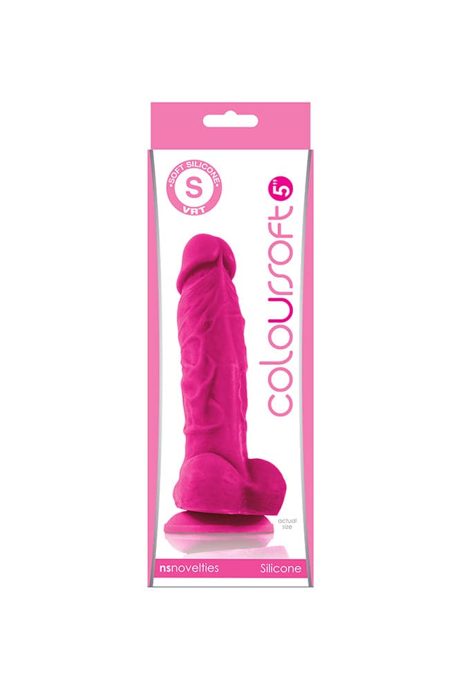 NS Novelties - Coloursoft - 5 Inch Soft Dildo - Assorted Colours - Stag Shop