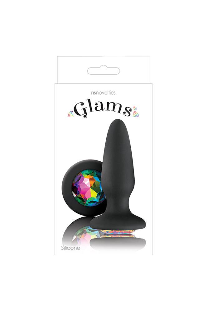 NS Novelties - Glams - Rainbow Gem Butt Plug - Black - Stag Shop