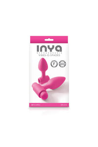 Thumbnail for NS Novelties - INYA - Vibes-O-Spades Vibrating Butt Plug Set - Pink - Stag Shop