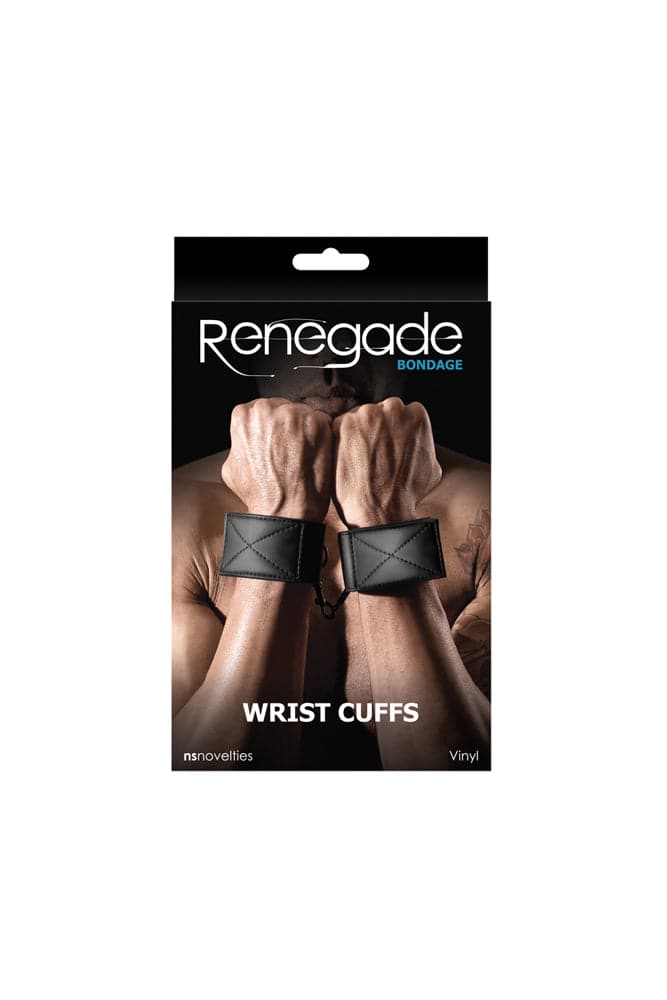 NS Novelties - Renegade - Bondage - Wrist Cuffs - Black - Stag Shop