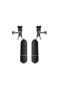 Thumbnail for Ouch by Shots Toys - Vibrating Nipple Clamps - Black - Stag Shop