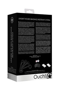 Thumbnail for Ouch by Shots Toys - Under The Bed Binding Restraint Kit - Black - Stag Shop