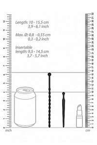 Thumbnail for Ouch by Shots Toys - Beginner's Urethral Plug Set - Black - Stag Shop