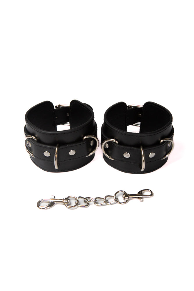 Ouch by Shots Toys - Leather Cuffs - Black - Stag Shop