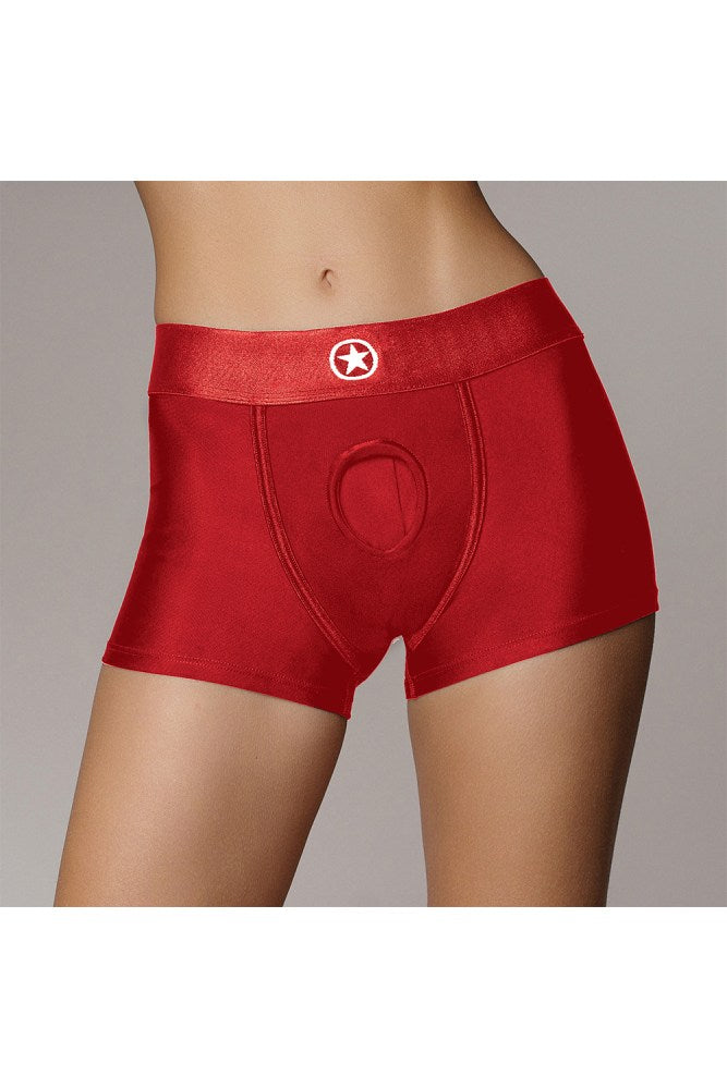 Ouch by Shots Toys - Vibrating Strap-on Boxer - Various Sizes & Colors