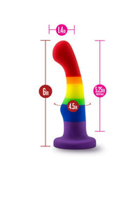 Thumbnail for Blush Novelties - Avant - Pride P1 - Freedom - Silicone Curved Dildo - Stag Shop