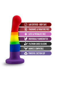 Thumbnail for Blush Novelties - Avant - Pride P1 - Freedom - Silicone Curved Dildo - Stag Shop