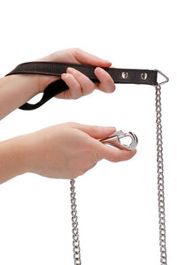 Thumbnail for Shots Toys - Pain - Leather Handle Chain Lead - Black - Stag Shop