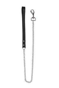 Thumbnail for Shots Toys - Pain - Leather Handle Chain Lead - Black - Stag Shop